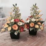 Two yellow flower arrangements - Florists Bundaberg, QLD