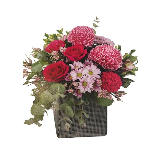 Pink and red floral bouquet - Florists Bundaberg, QLD