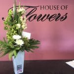 tall green floral arrangement - Florists Bundaberg, QLD